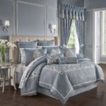 Aurora Blue 4-Piece Comforter Set By J Queen