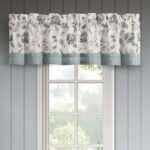 Blossom View Teal Straight Window Valance