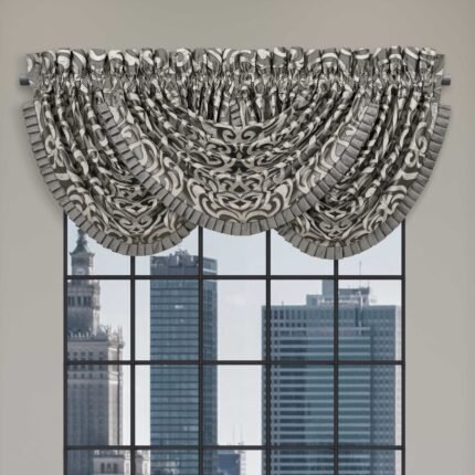Bolero Silver Waterfall Window Valance