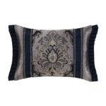 Bradley Navy Boudoir Decorative Throw Pillow 21" x 15"