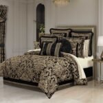 Brunello Black and Gold 4 Piece Comforter Set
