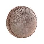 Phyllis Gold Tufted Round Decorative Throw Pillow 15" x 15"