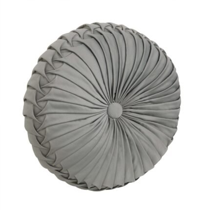 Renata Teal Tufted Round Decorative Throw Pillow 15" x  15"