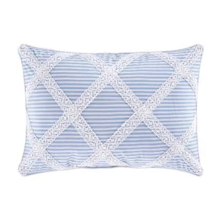 Rialto French Blue Boudoir Decorative Throw Pillow 19" x 13" By J Queen
