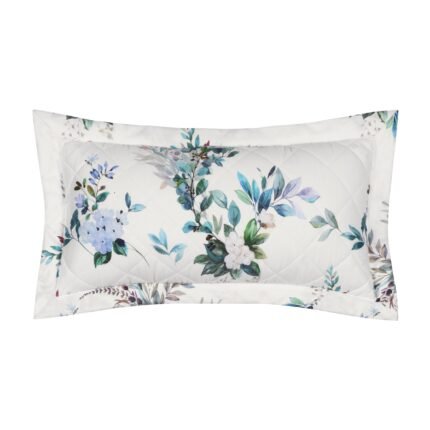Meadow Teal Quilted Boudoir Decorative Throw Pillow 26" x 12"